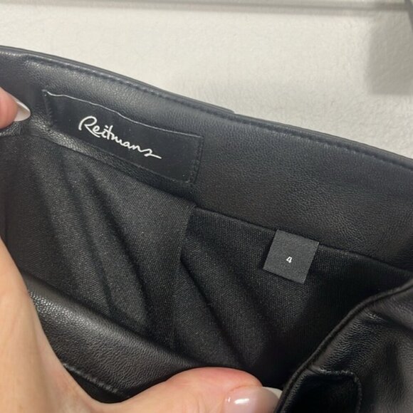 Reitmans Elegant Black faux Leather Skirt size 4 - Picture 3 of 5